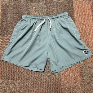 COVE Mens Hybrid Shorts Size 36 Green Elastic Waist Drawstring Beach Casual